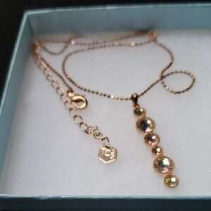 Touchstone Crystal Gold Necklace with Multicolor Accents